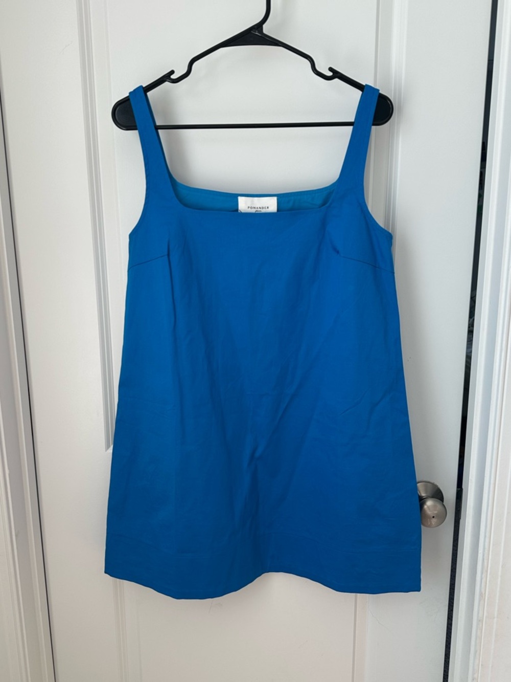 Pomander Place Cobalt Blue Square Neck Mini Dress - Picture 4 of 7
